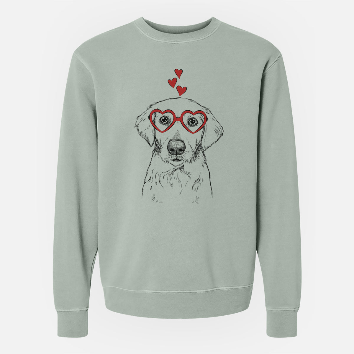 Valentine Marley Sue the Labradoodle - Unisex Pigment Dyed Crew Sweatshirt