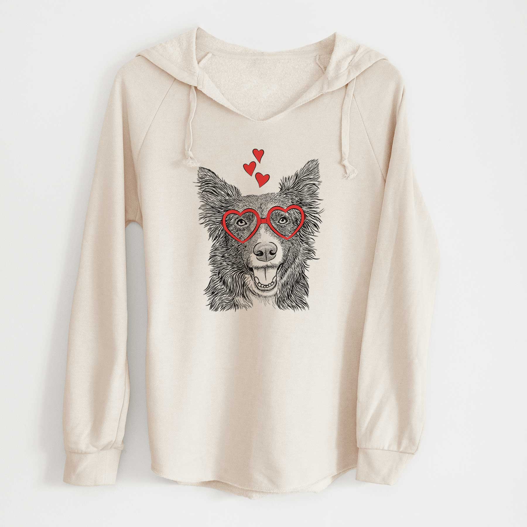 Valentine Marti the Border Collie - Cali Wave Hooded Sweatshirt