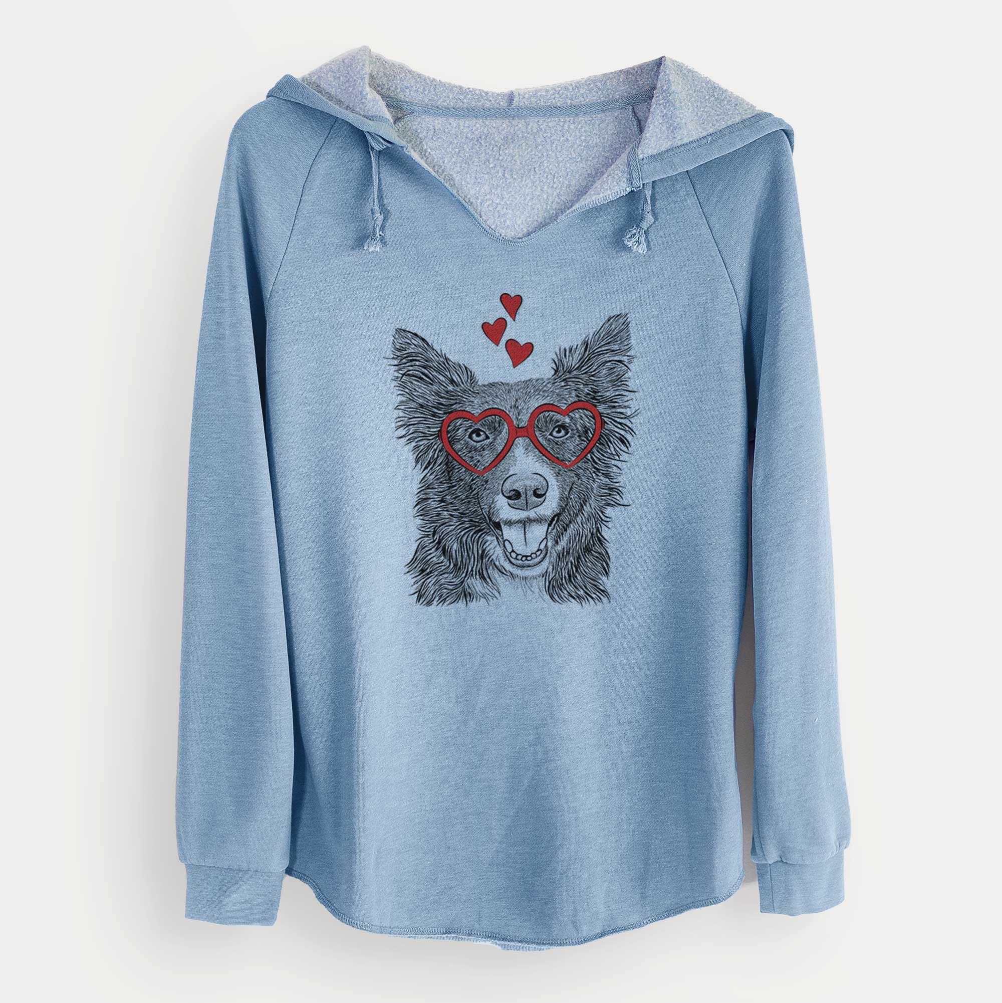 Valentine Marti the Border Collie - Cali Wave Hooded Sweatshirt