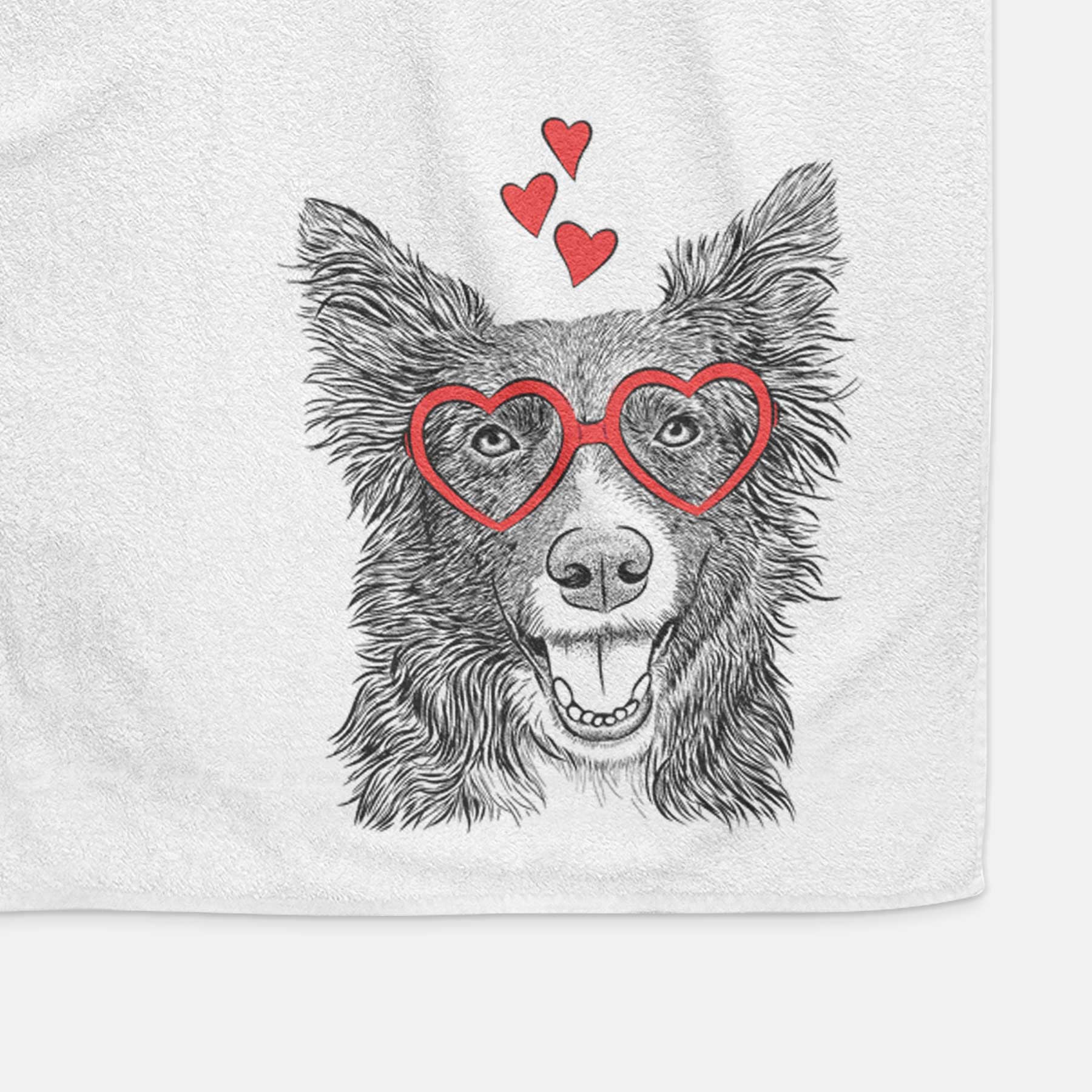 Marti the Border Collie Decorative Hand Towel