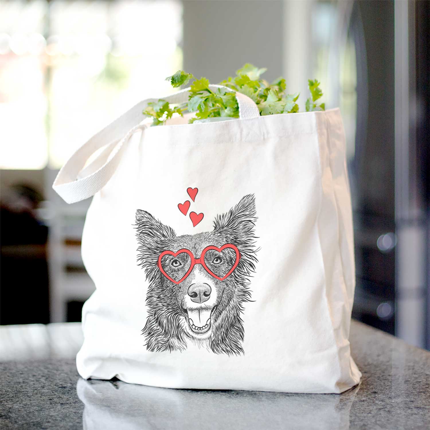 Marti the Border Collie - Tote Bag