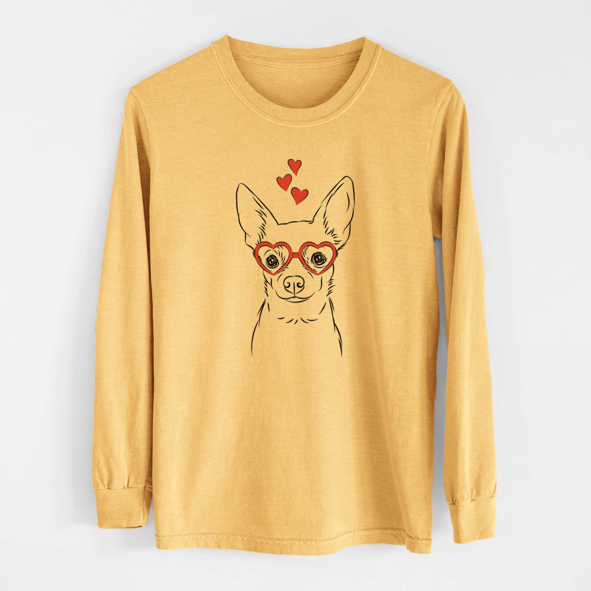 Valentine Martini the Chihuahua - Heavyweight 100% Cotton Long Sleeve