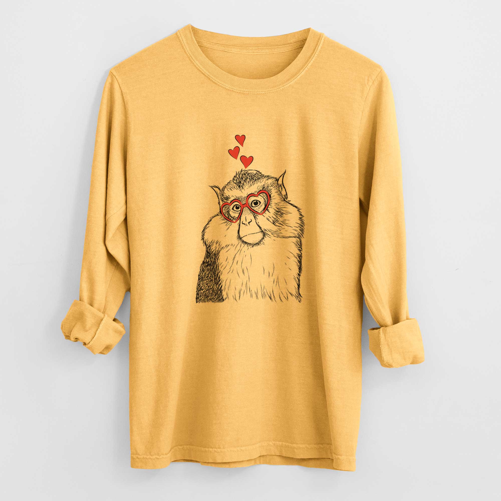 Valentine Matata the Mona Monkey - Heavyweight 100% Cotton Long Sleeve