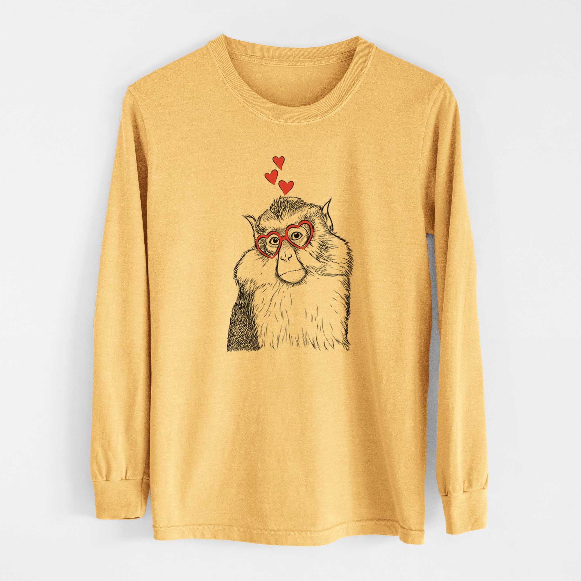 Valentine Matata the Mona Monkey - Heavyweight 100% Cotton Long Sleeve