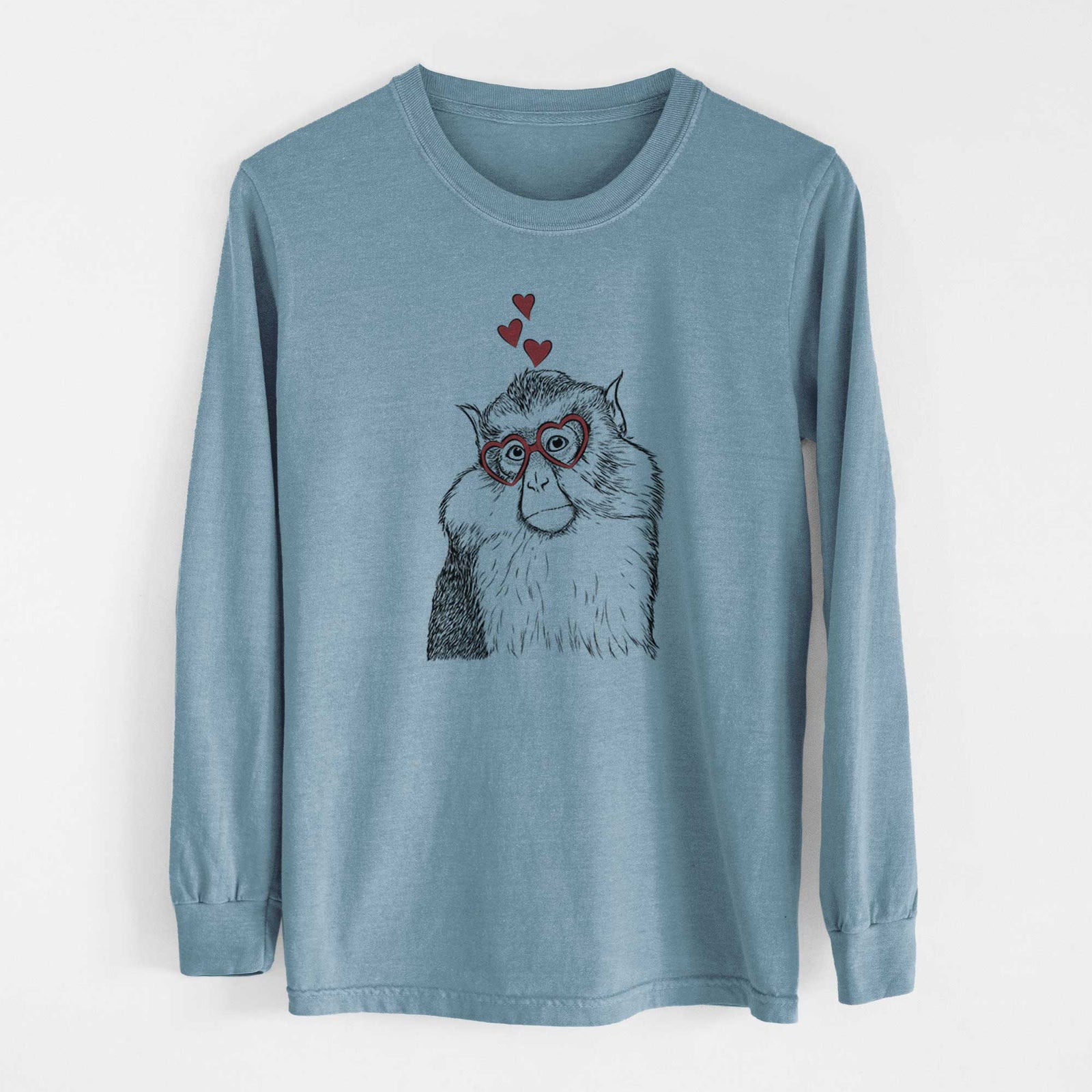 Valentine Matata the Mona Monkey - Heavyweight 100% Cotton Long Sleeve