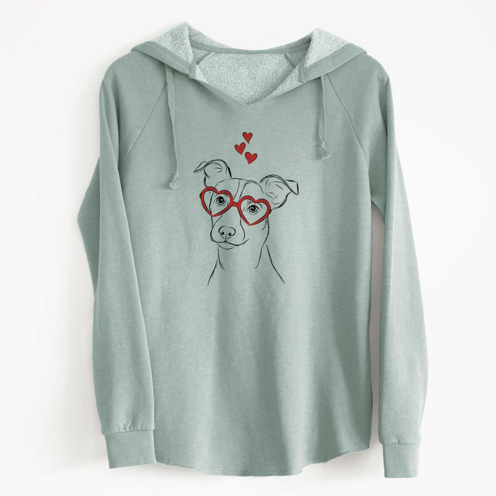 Valentine Max the Jack Russell Terrier - Cali Wave Hooded Sweatshirt