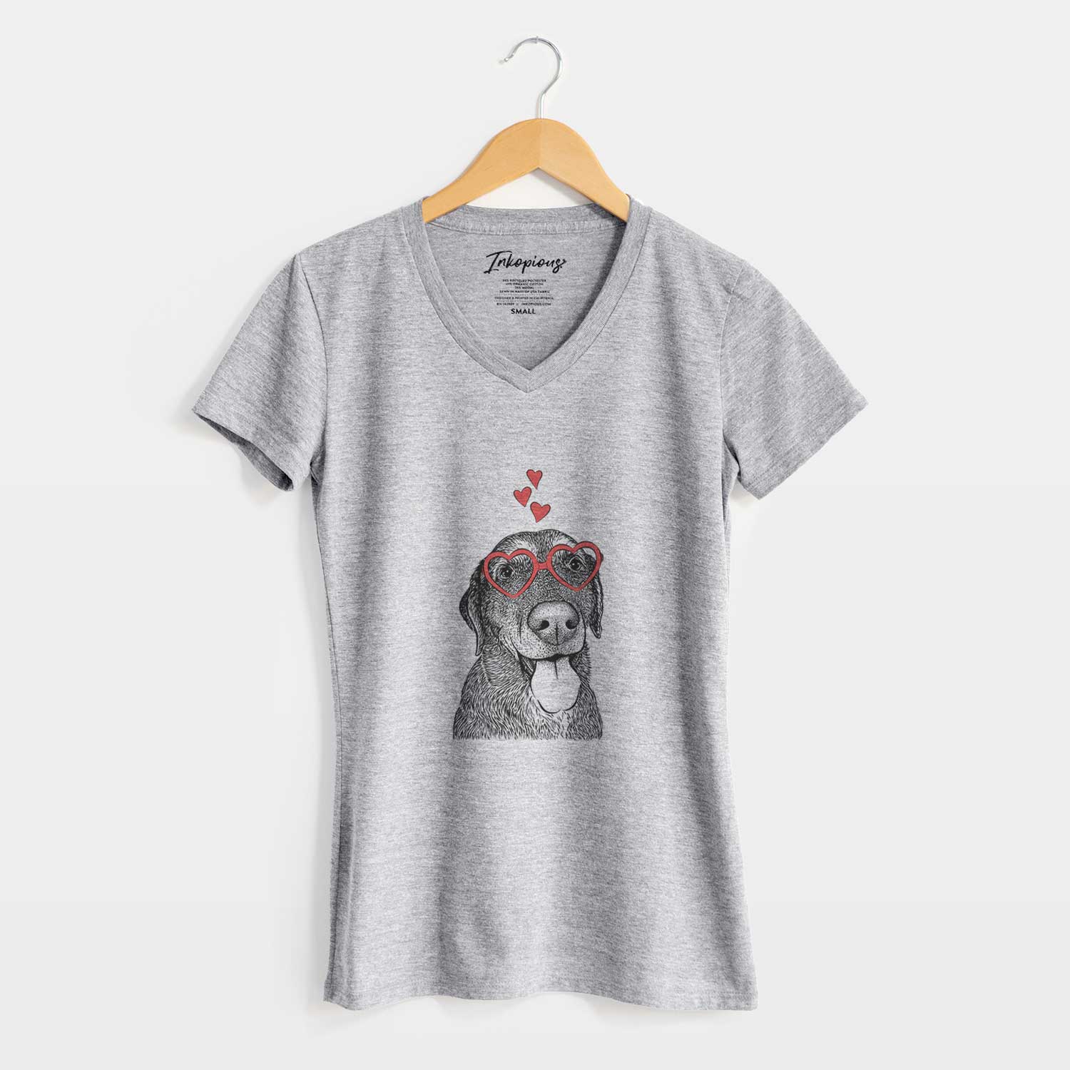 Valentine Max the Labrador Retriever - Women's V-neck Shirt