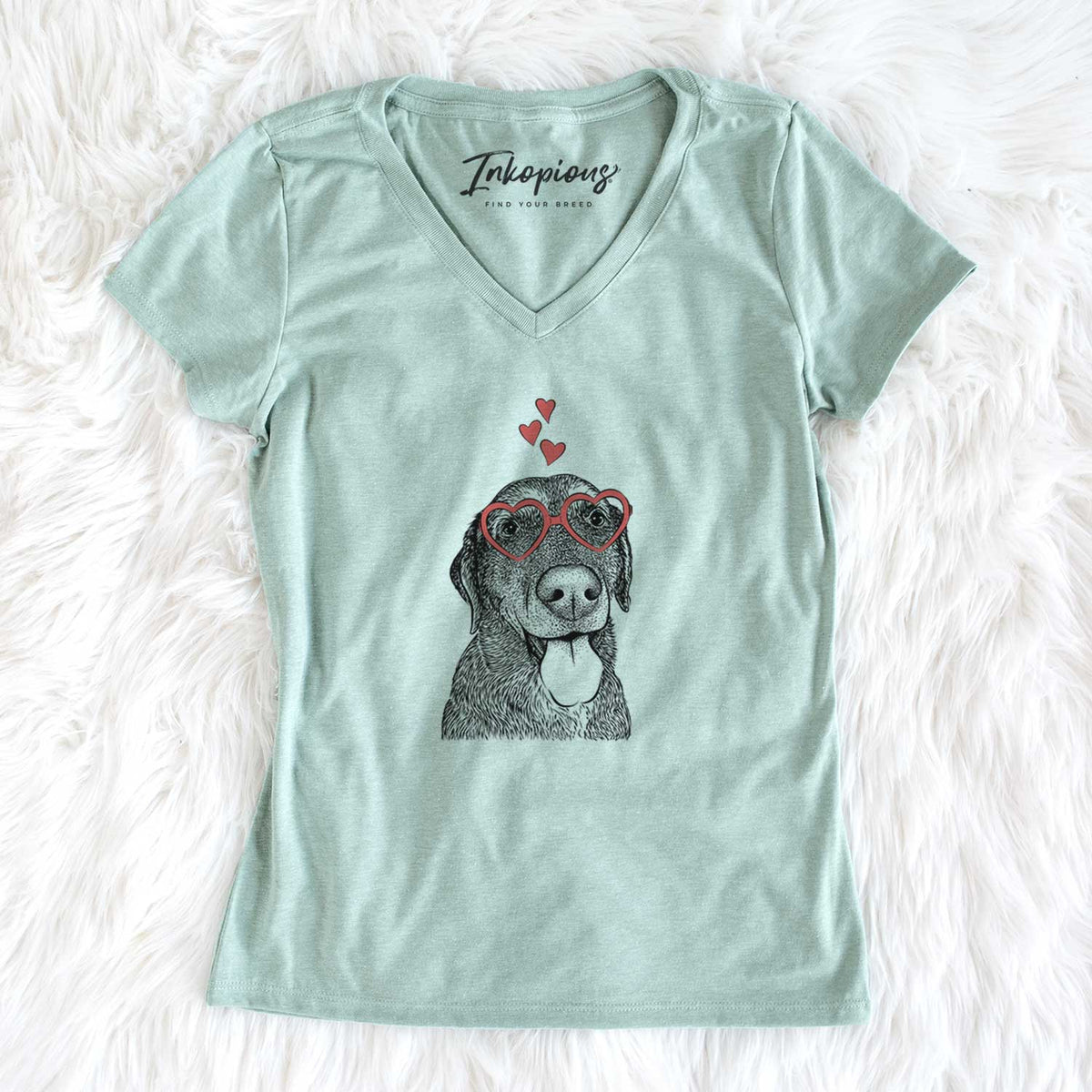 Valentine Max the Labrador Retriever - Women's V-neck Shirt