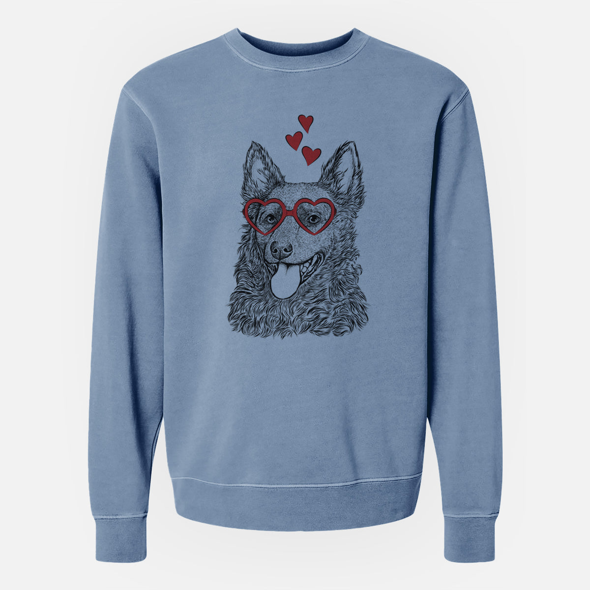 Valentine Maximo the Mudi - Unisex Pigment Dyed Crew Sweatshirt