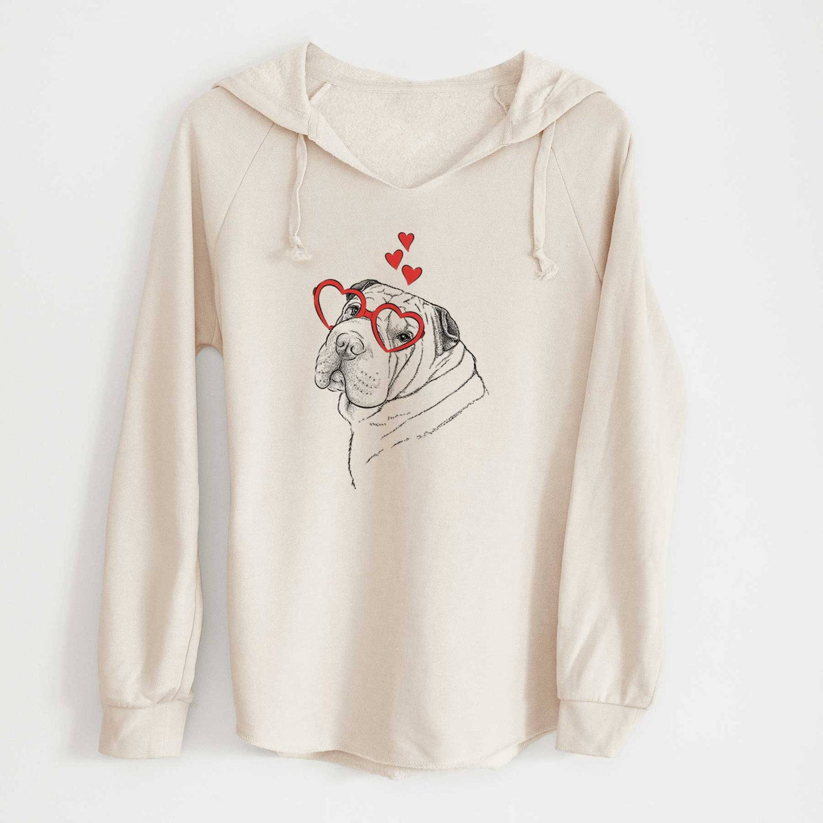 Valentine Maximus the Shar Pei - Cali Wave Hooded Sweatshirt
