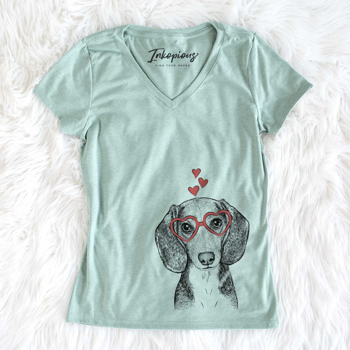 Valentine Mayor Andy the Beagle - Women&#39;s V-neck Shirt