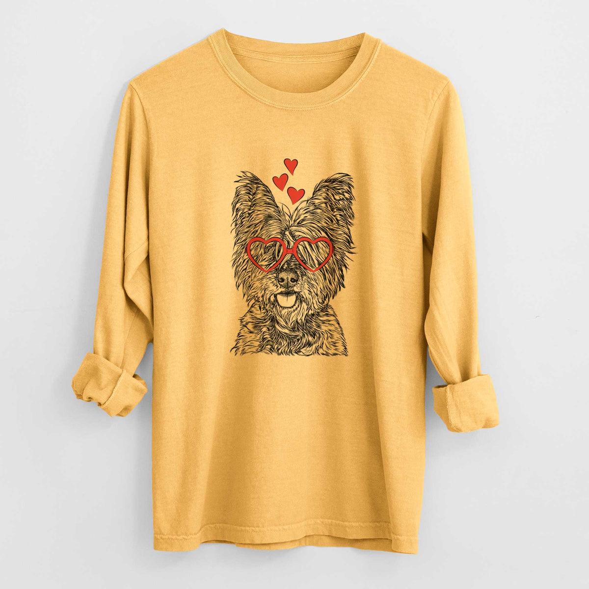 Valentine McDuff the Cairn Terrier - Heavyweight 100% Cotton Long Sleeve