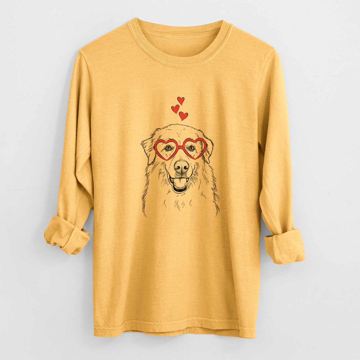 Valentine Meg the Great Pyrenees - Heavyweight 100% Cotton Long Sleeve