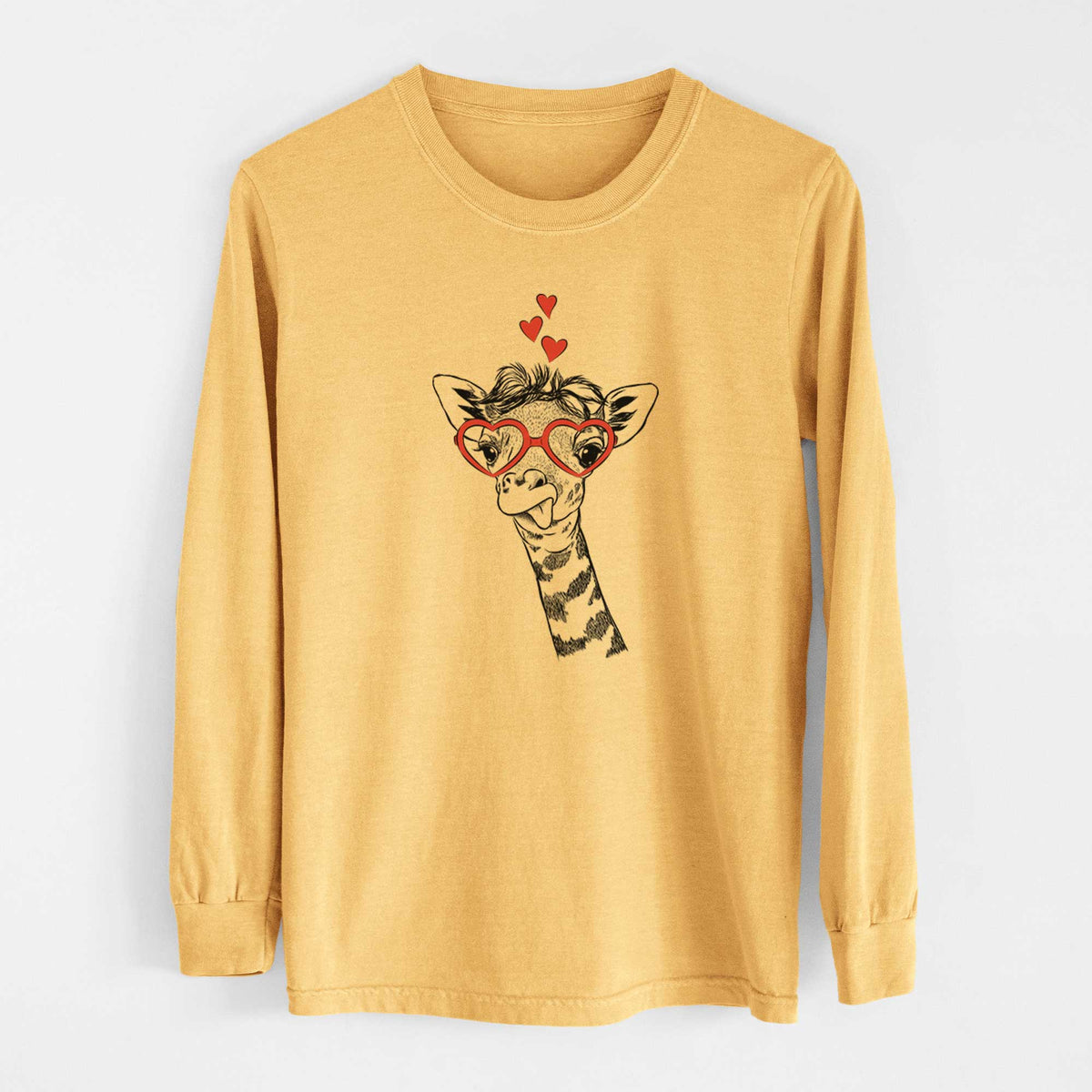 Valentine Mel the Baby Giraffe - Heavyweight 100% Cotton Long Sleeve