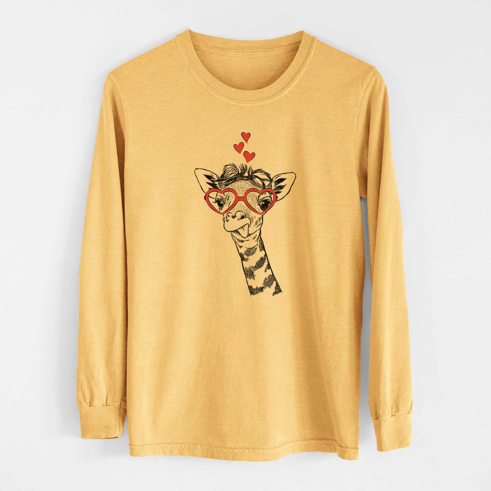 Valentine Mel the Baby Giraffe - Heavyweight 100% Cotton Long Sleeve