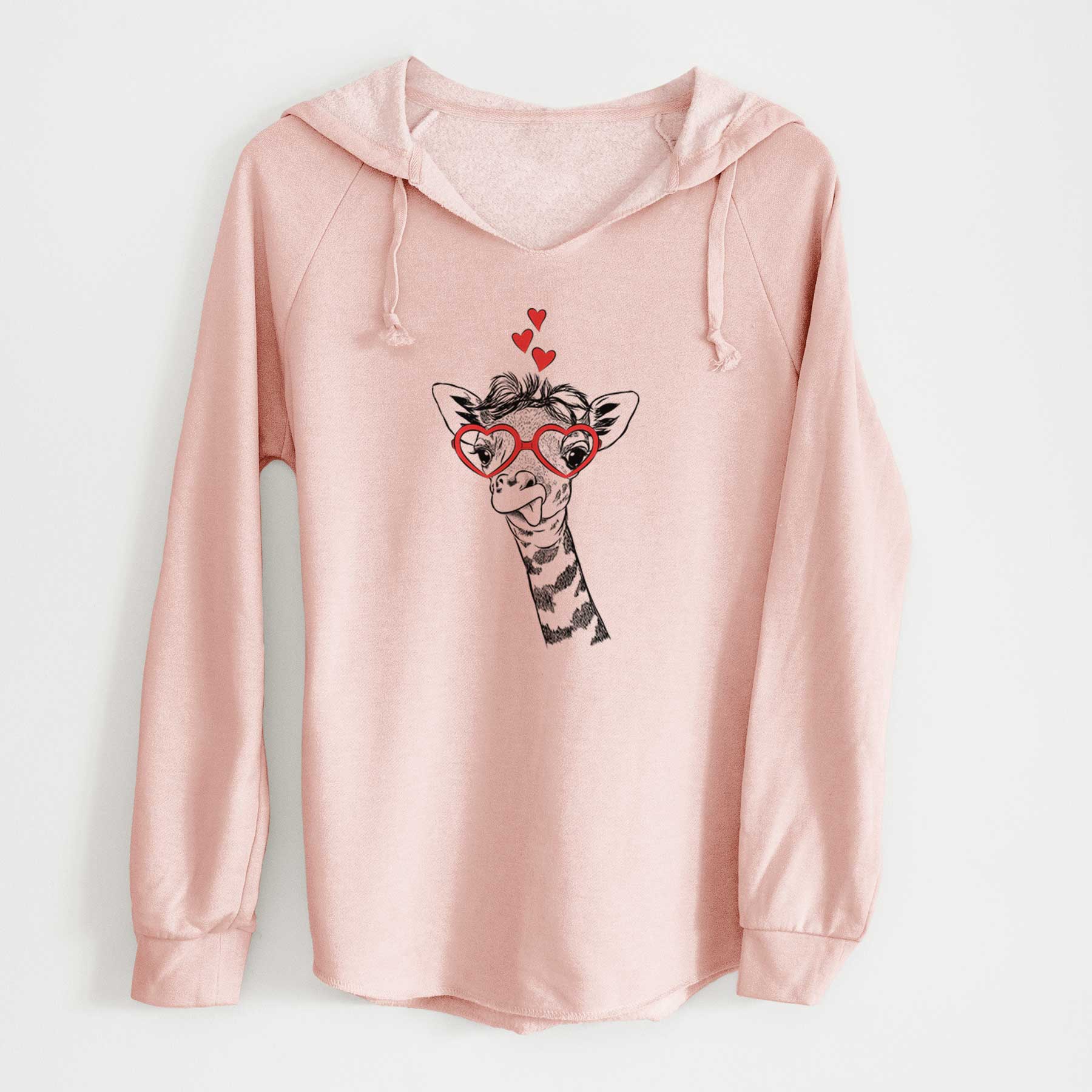 Valentine Mel the Baby Giraffe - Cali Wave Hooded Sweatshirt