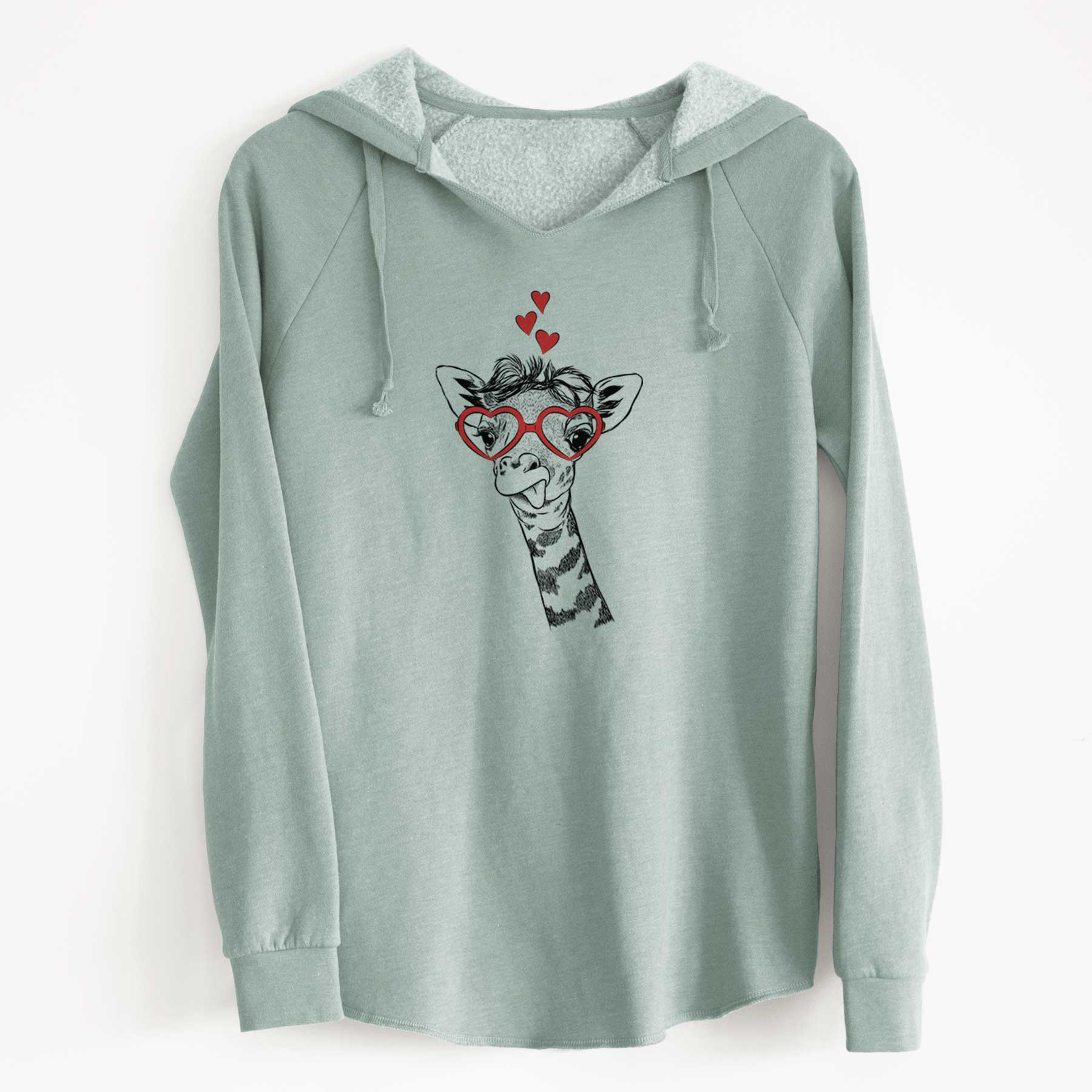Valentine Mel the Baby Giraffe - Cali Wave Hooded Sweatshirt