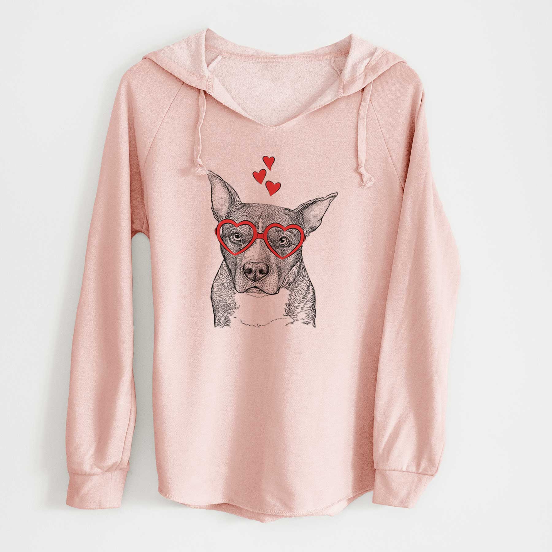 Valentine Mercy the Pitbull - Cali Wave Hooded Sweatshirt