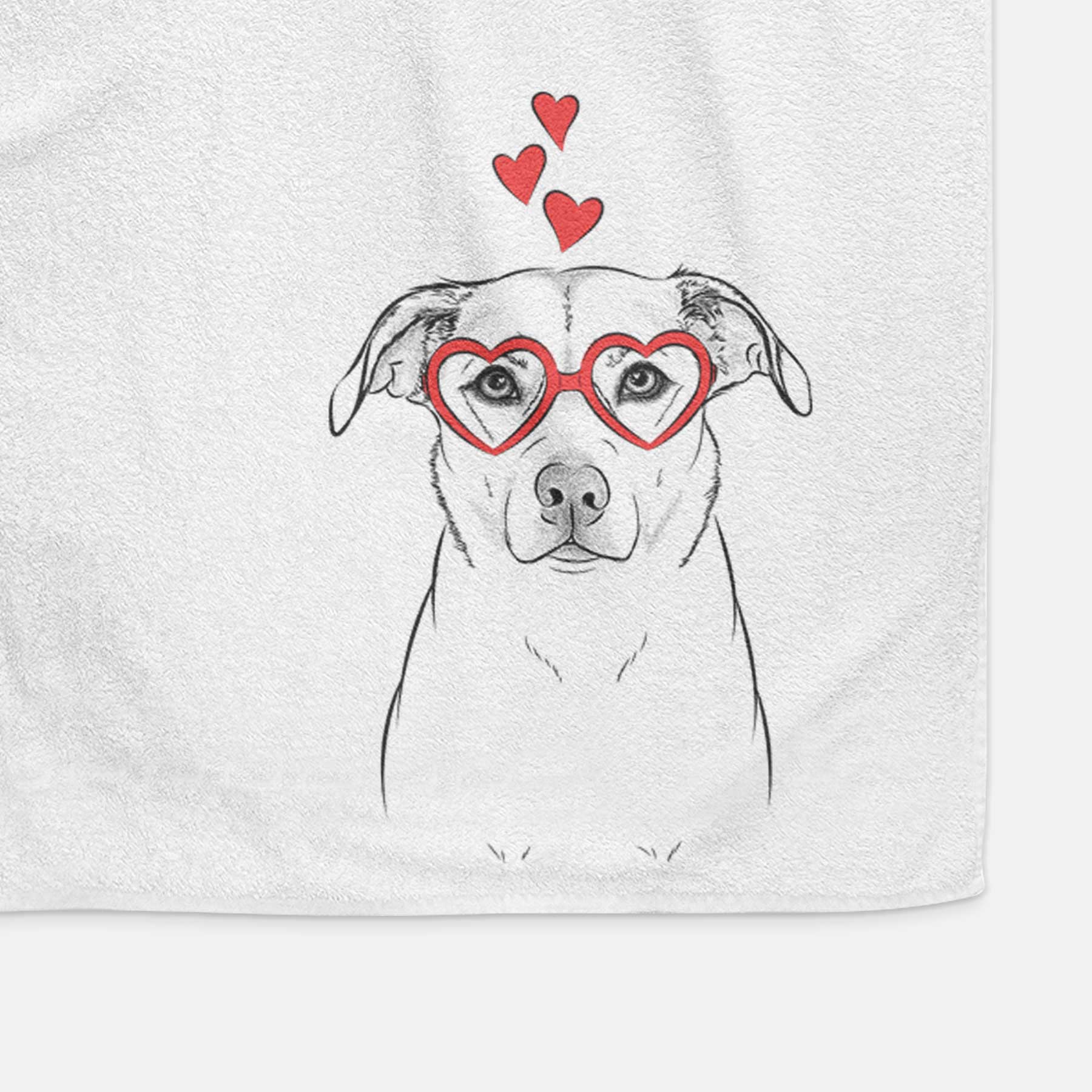 Mica the Labrador Pittbull Mix Decorative Hand Towel