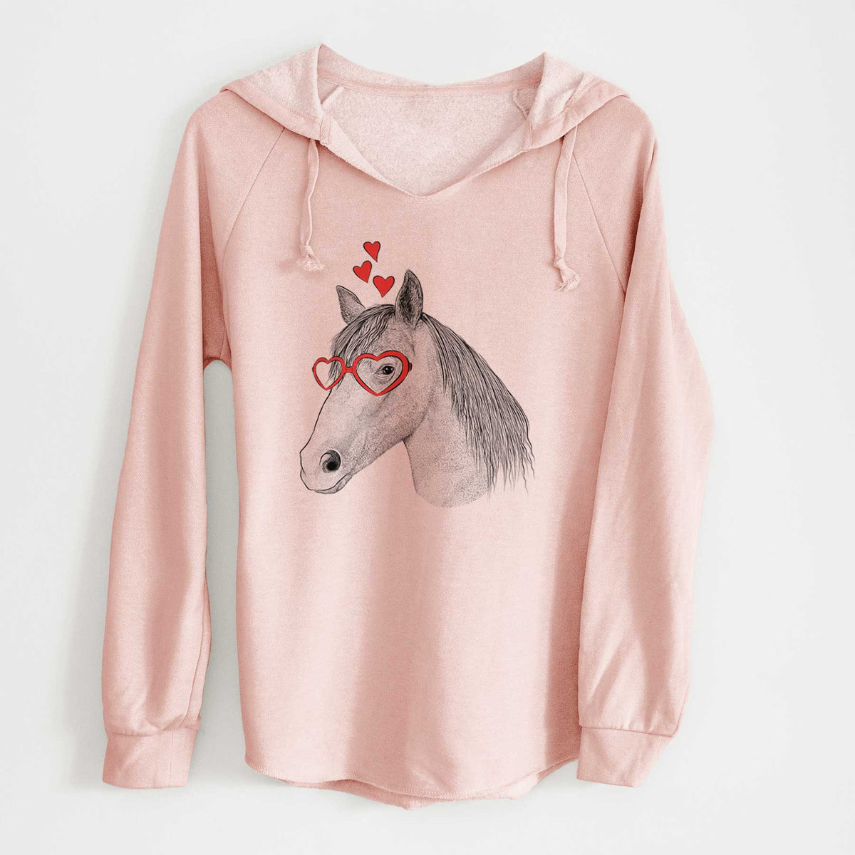 Valentine Midnight the Missouri Foxtrotter Horse - Cali Wave Hooded Sweatshirt
