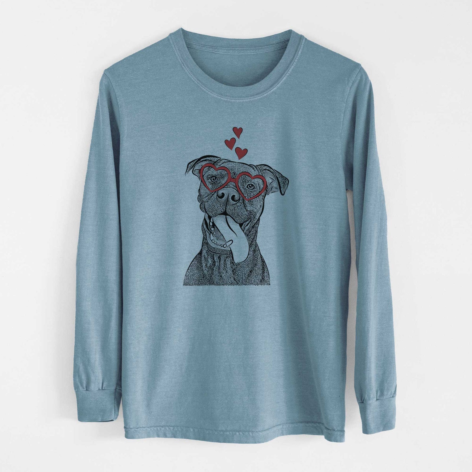 Valentine Mikey the Boxador - Heavyweight 100% Cotton Long Sleeve