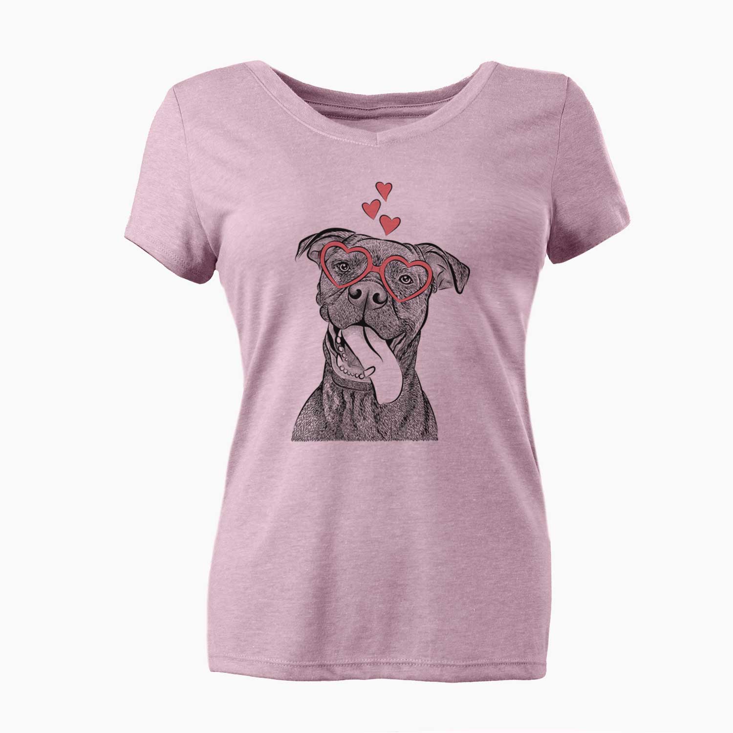 Valentine Mikey the Boxador - Women's V-neck Shirt