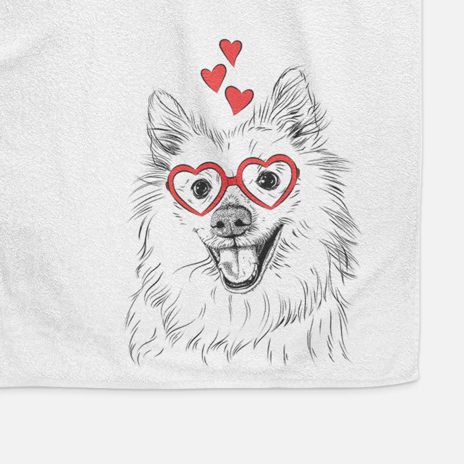 Miki the American Eskimo Decorative Hand Towel