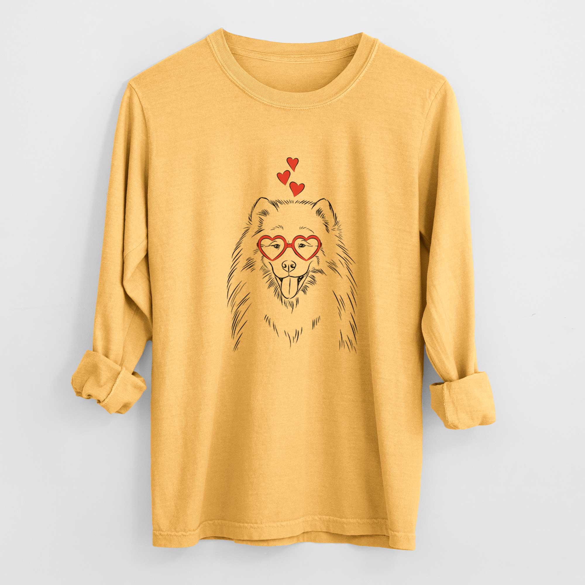 Valentine Mikko the Samoyed - Heavyweight 100% Cotton Long Sleeve