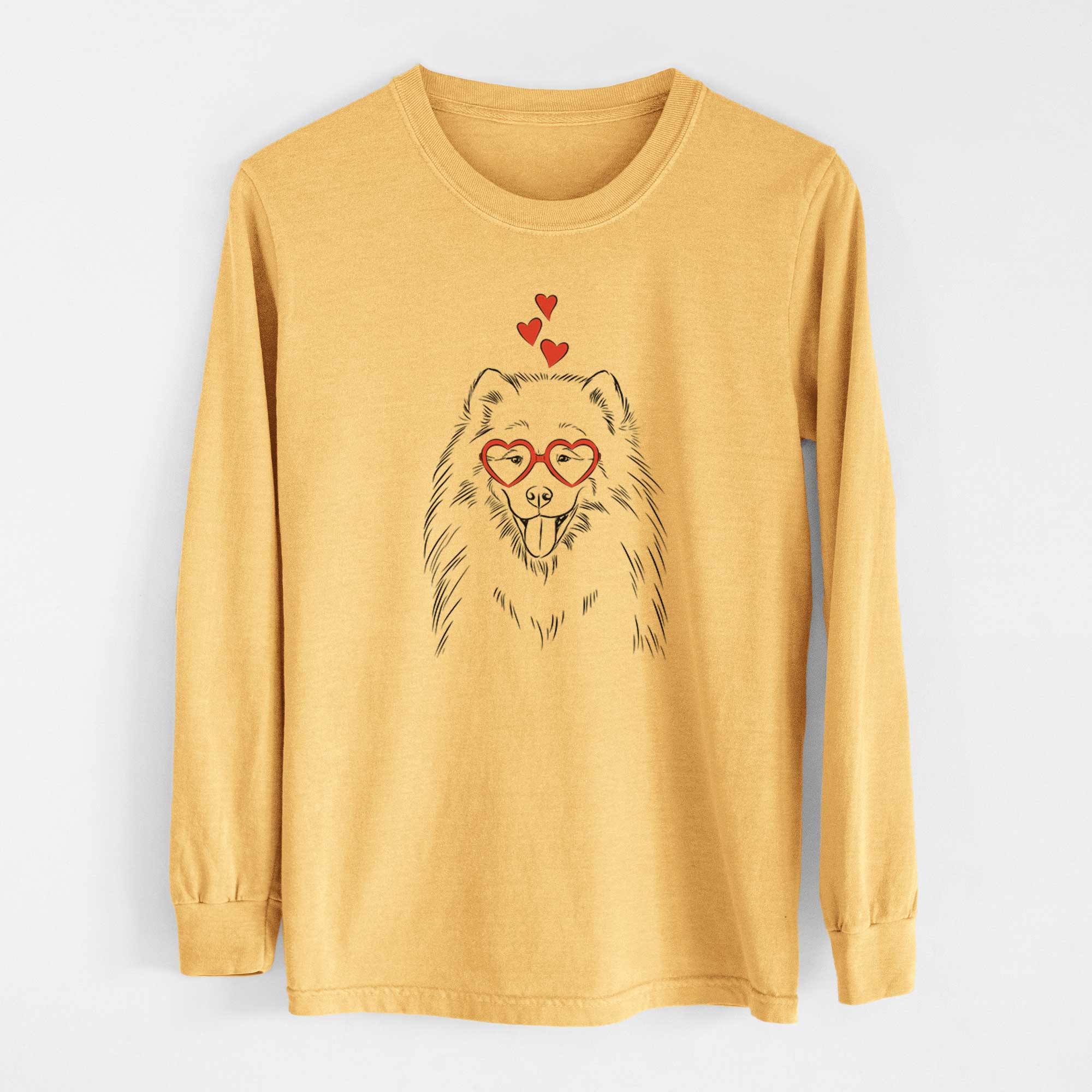 Valentine Mikko the Samoyed - Heavyweight 100% Cotton Long Sleeve