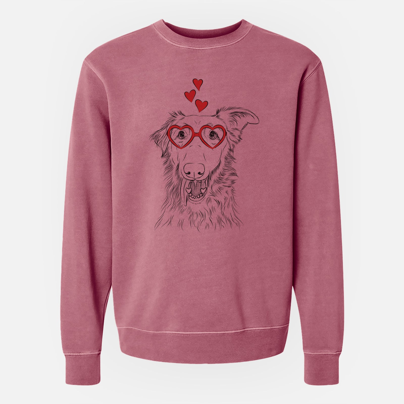 Valentine Mila the Mixed Breed - Unisex Pigment Dyed Crew Sweatshirt