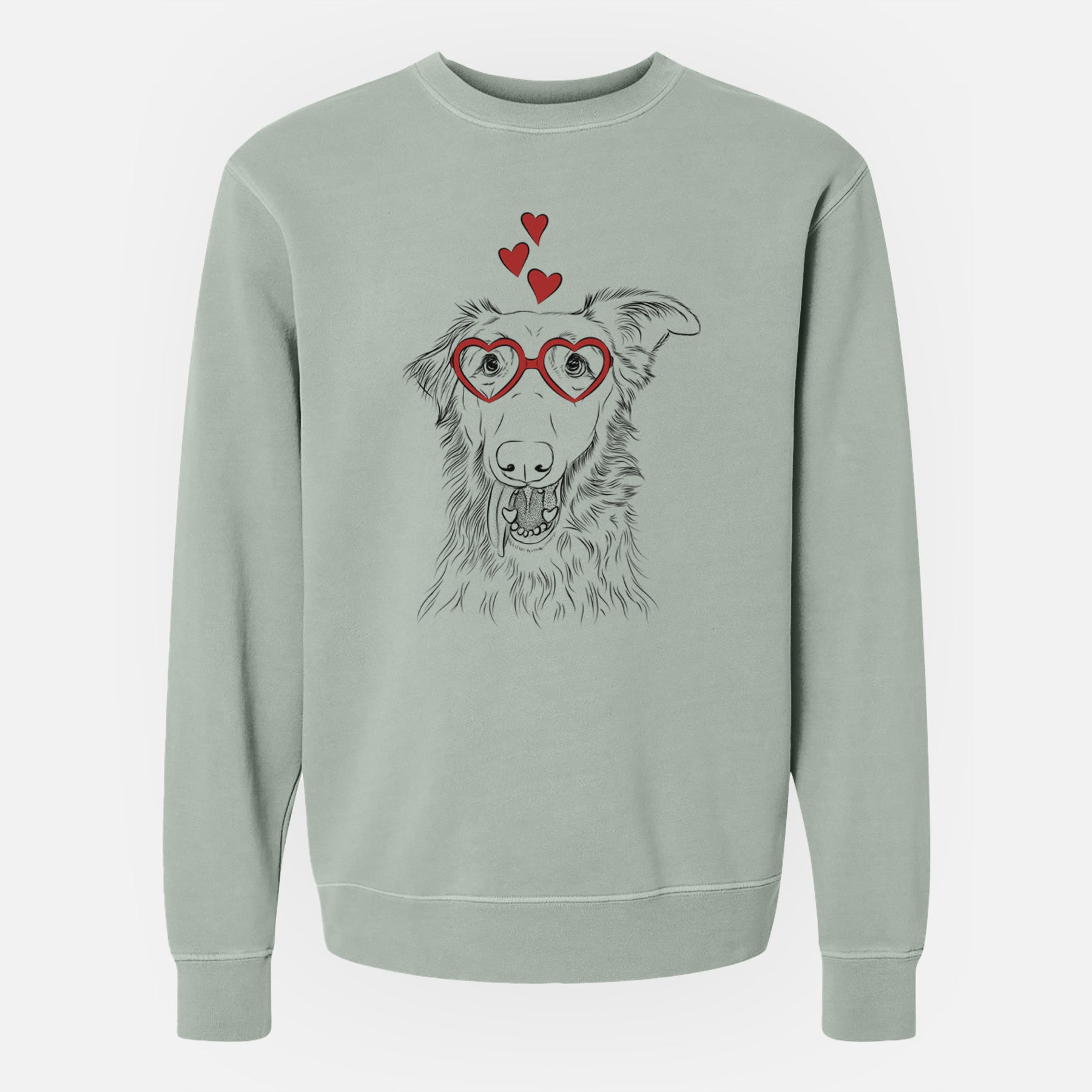 Valentine Mila the Mixed Breed - Unisex Pigment Dyed Crew Sweatshirt