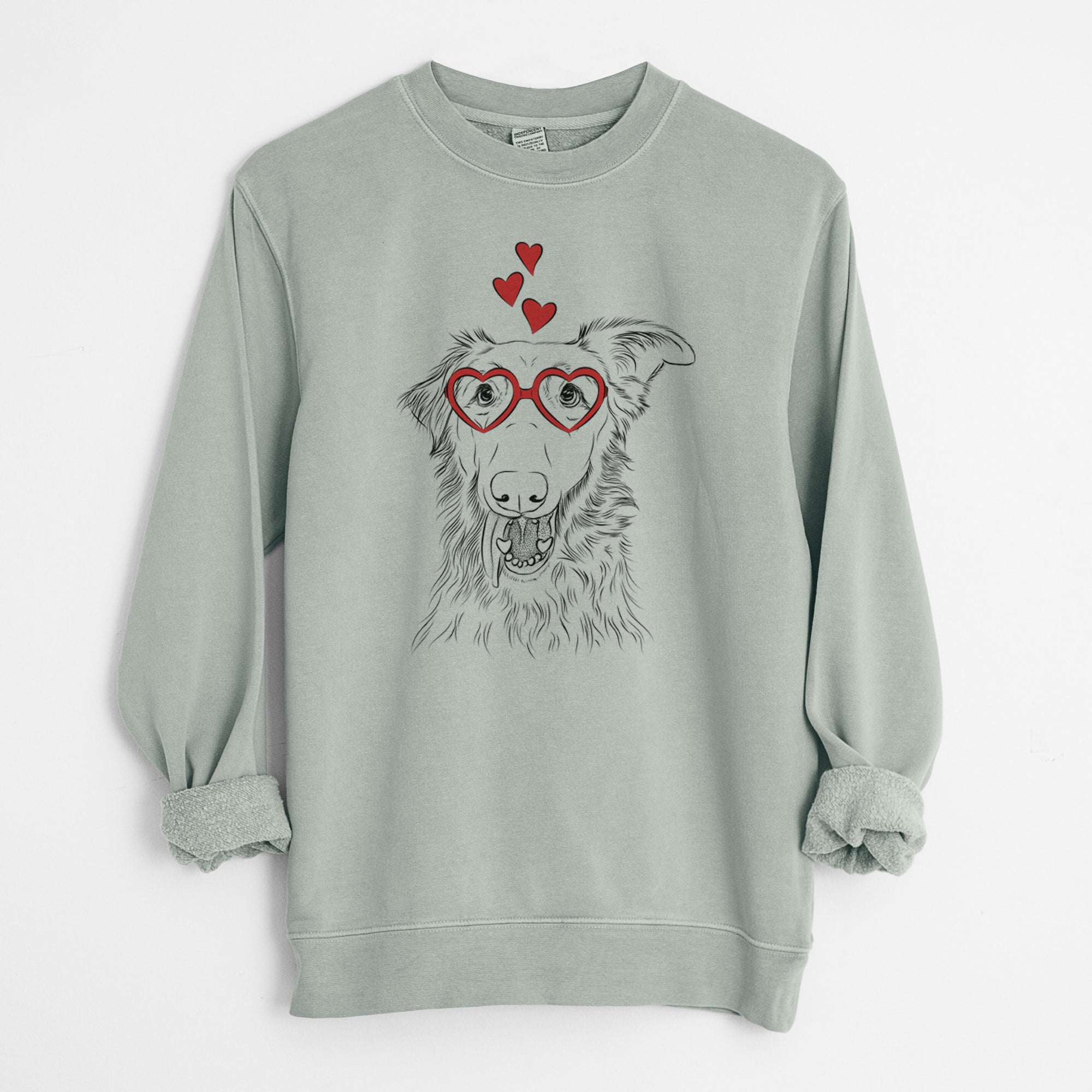 Valentine Mila the Mixed Breed - Unisex Pigment Dyed Crew Sweatshirt