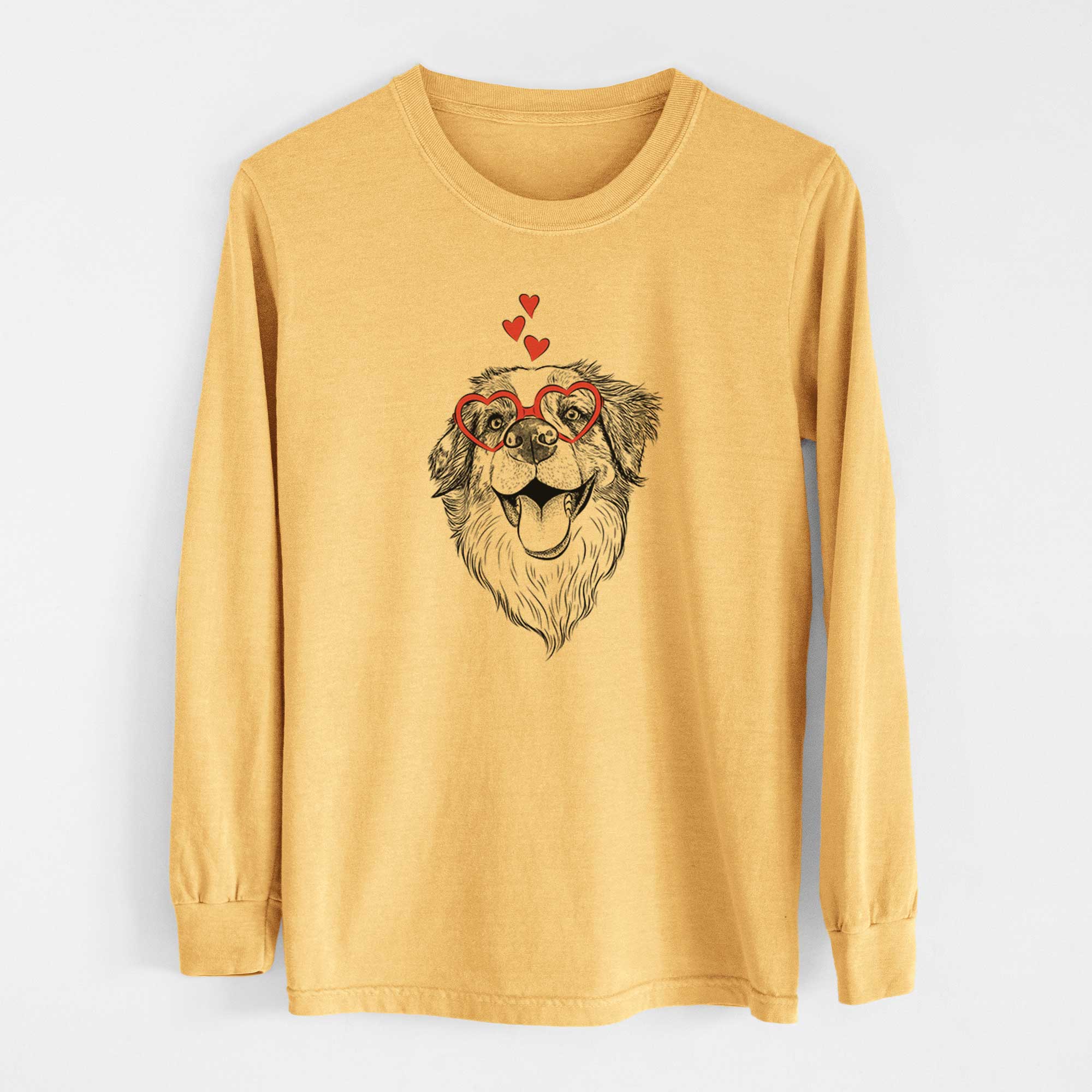 Valentine Mila the Australian Shepherd - Heavyweight 100% Cotton Long Sleeve