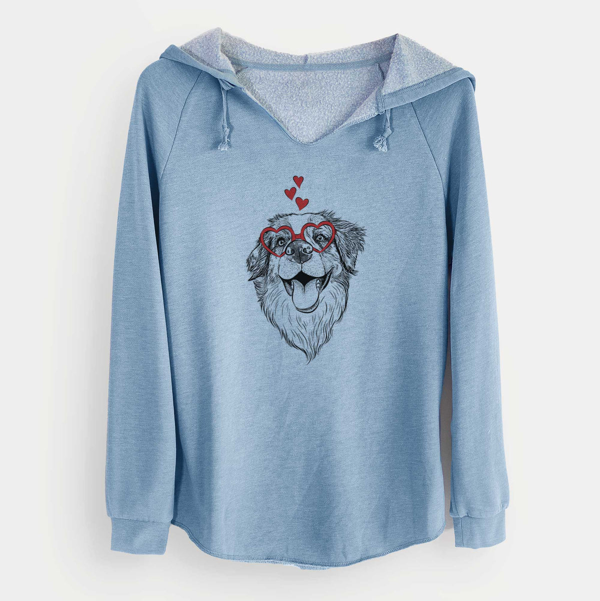 Valentine Mila the Australian Shepherd - Cali Wave Hooded Sweatshirt
