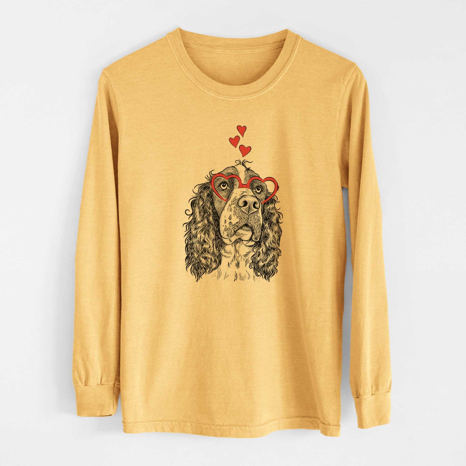 Valentine Millie Mae the English Springer Spaniel - Heavyweight 100% Cotton Long Sleeve