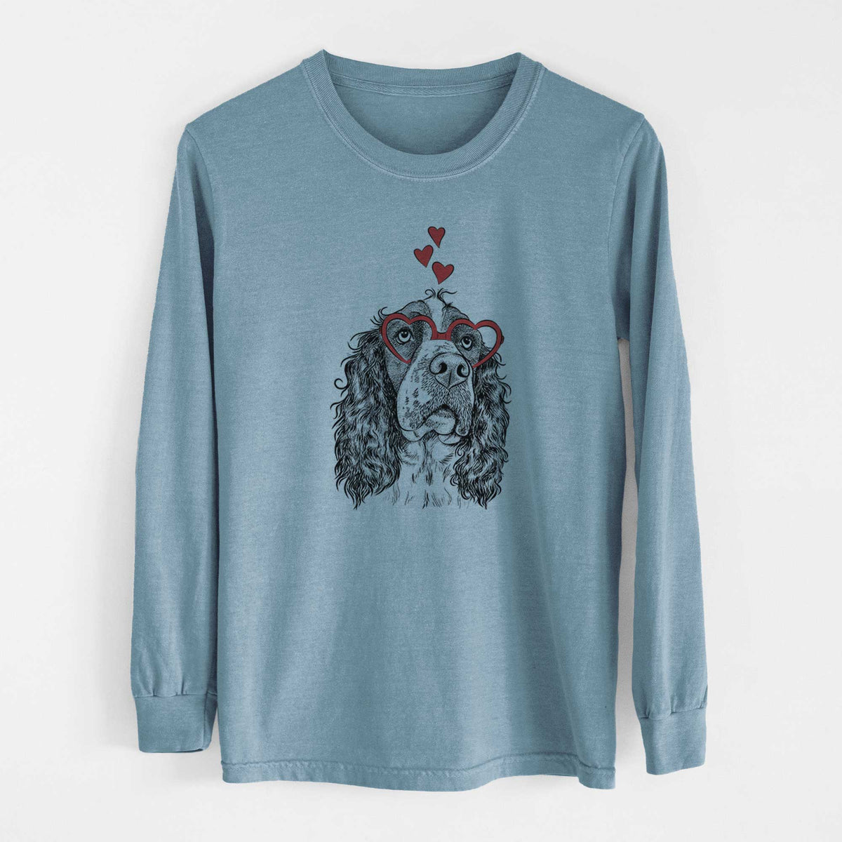 Valentine Millie Mae the English Springer Spaniel - Heavyweight 100% Cotton Long Sleeve