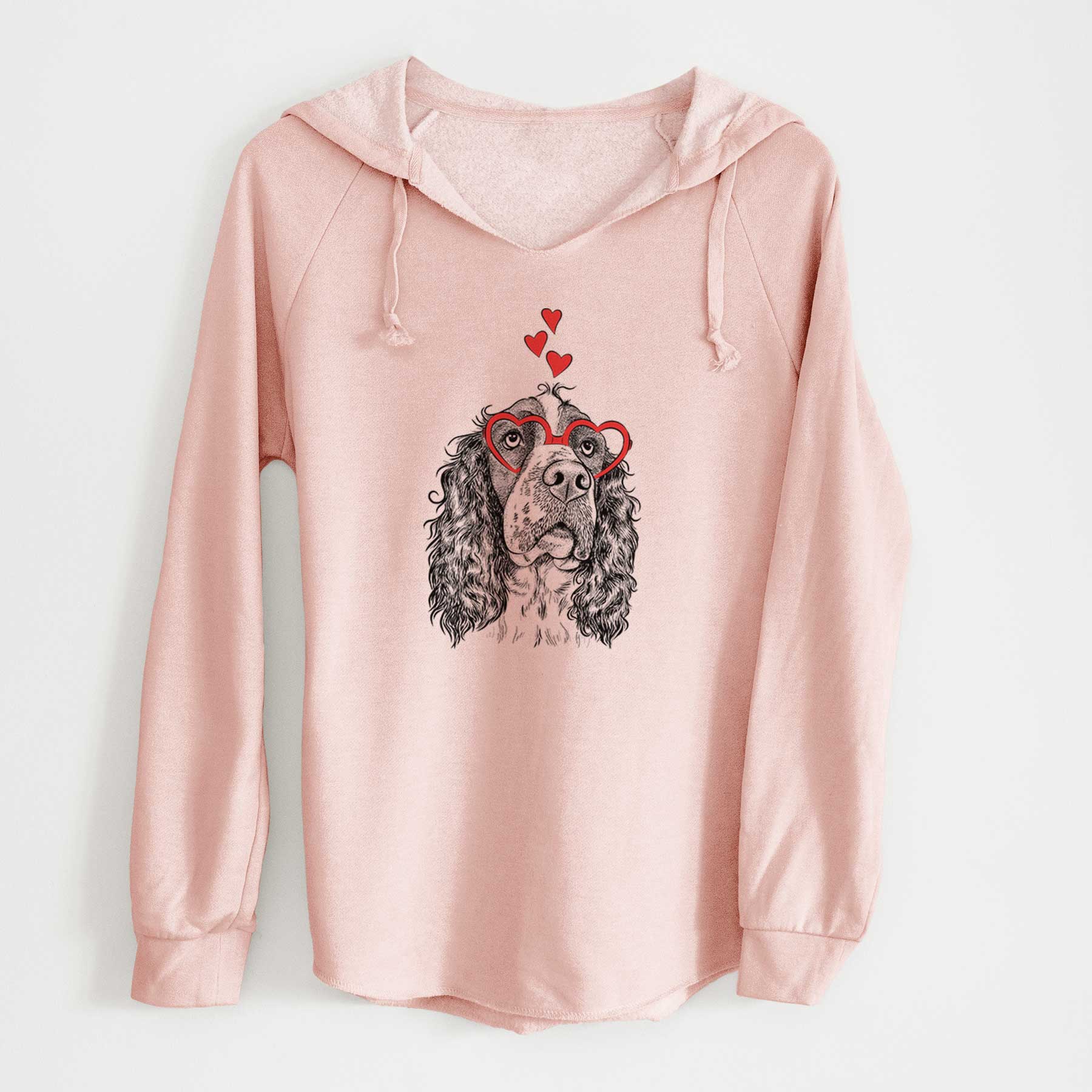 Valentine Millie Mae the English Springer Spaniel - Cali Wave Hooded Sweatshirt