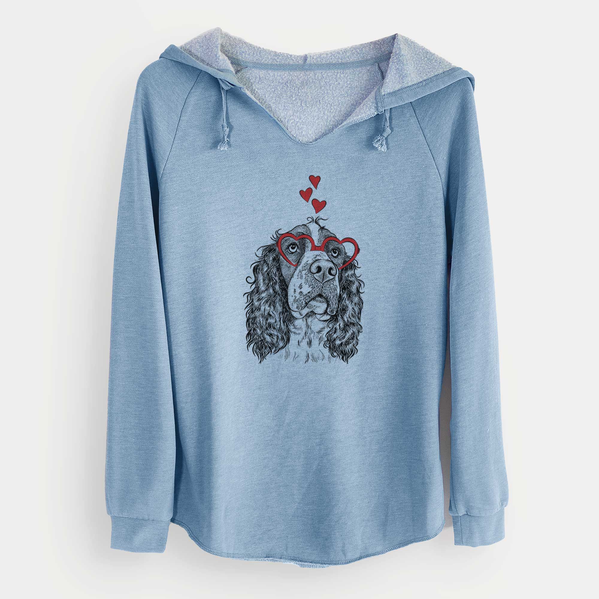 Valentine Millie Mae the English Springer Spaniel - Cali Wave Hooded Sweatshirt