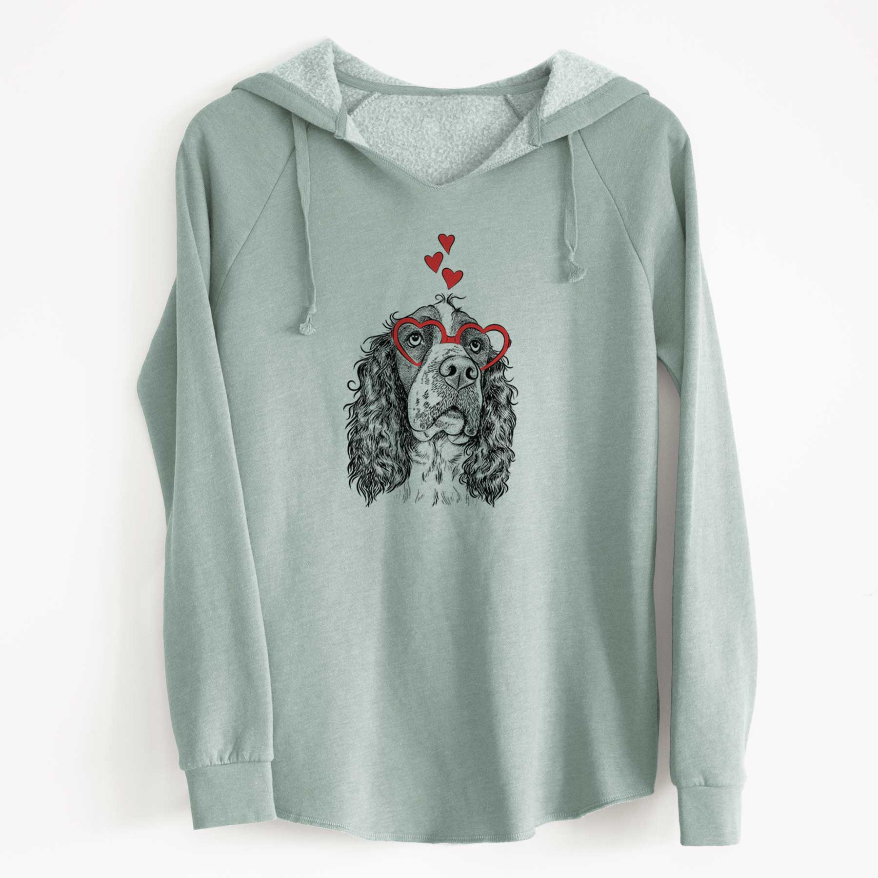 Valentine Millie Mae the English Springer Spaniel - Cali Wave Hooded Sweatshirt