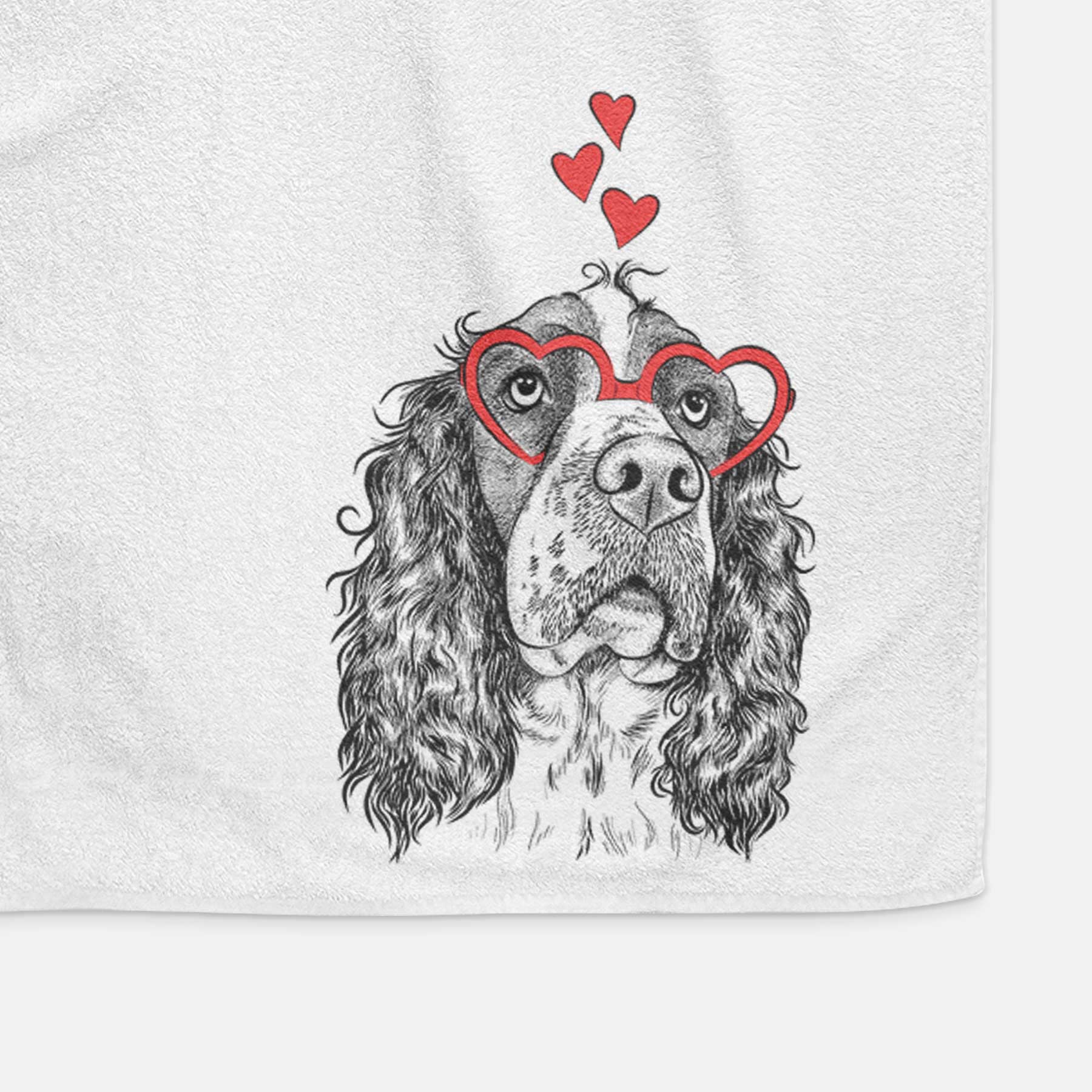 Millie Mae the English Springer Spaniel Decorative Hand Towel