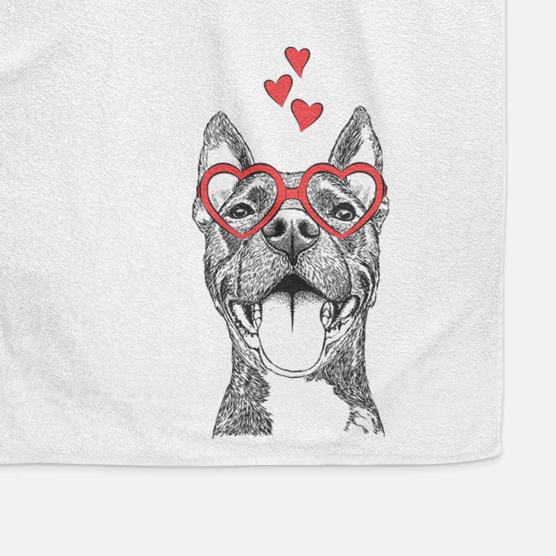 Milo the Pitbull Mix Decorative Hand Towel