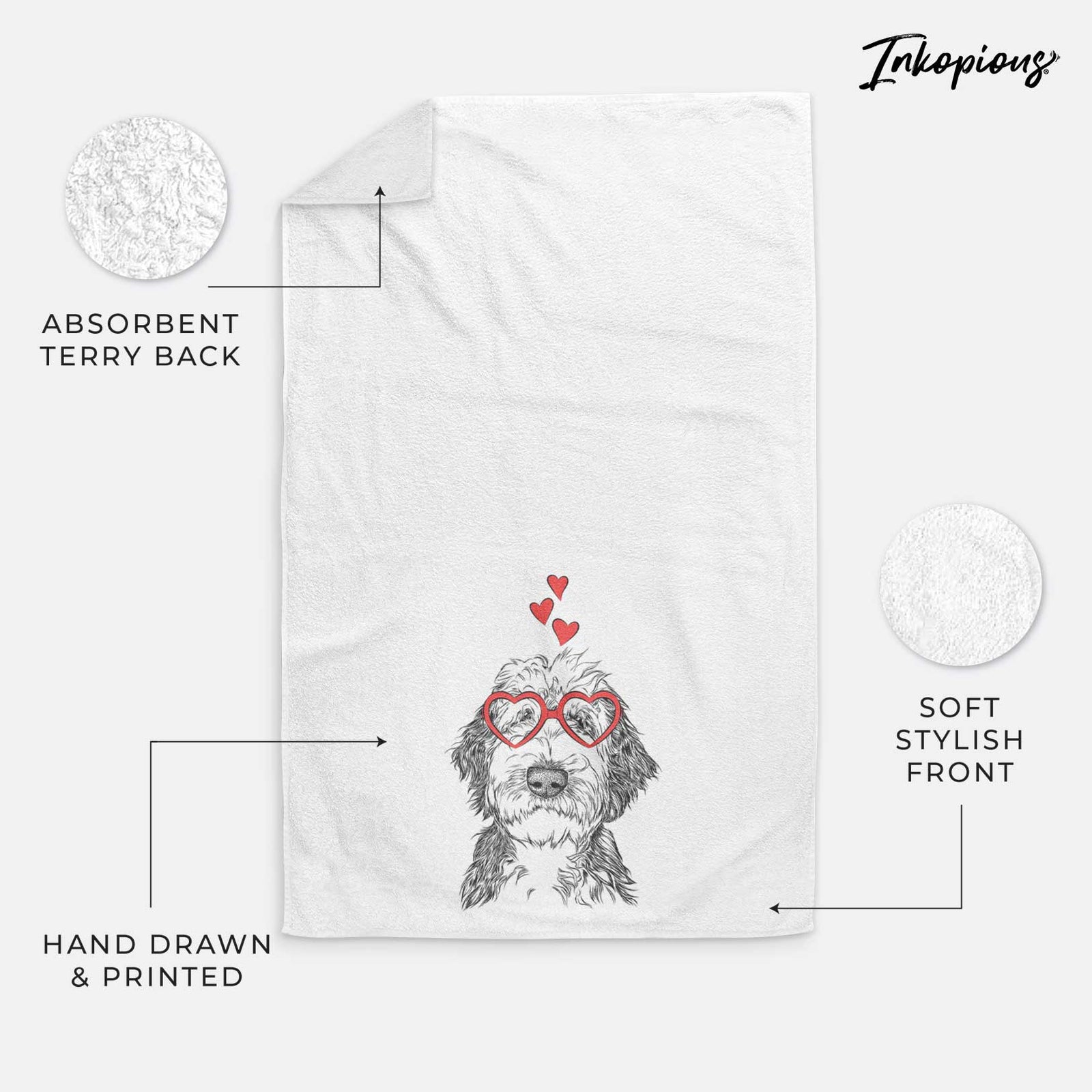 Milo Fluff the Sheepadoodle Decorative Hand Towel