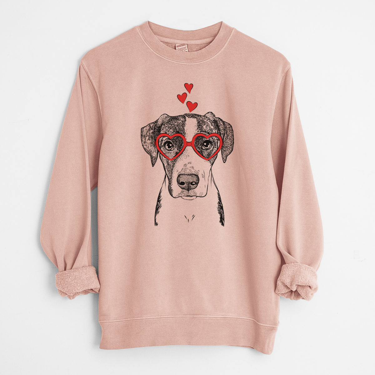 Valentine Milo the Mixed Breed - Unisex Pigment Dyed Crew Sweatshirt