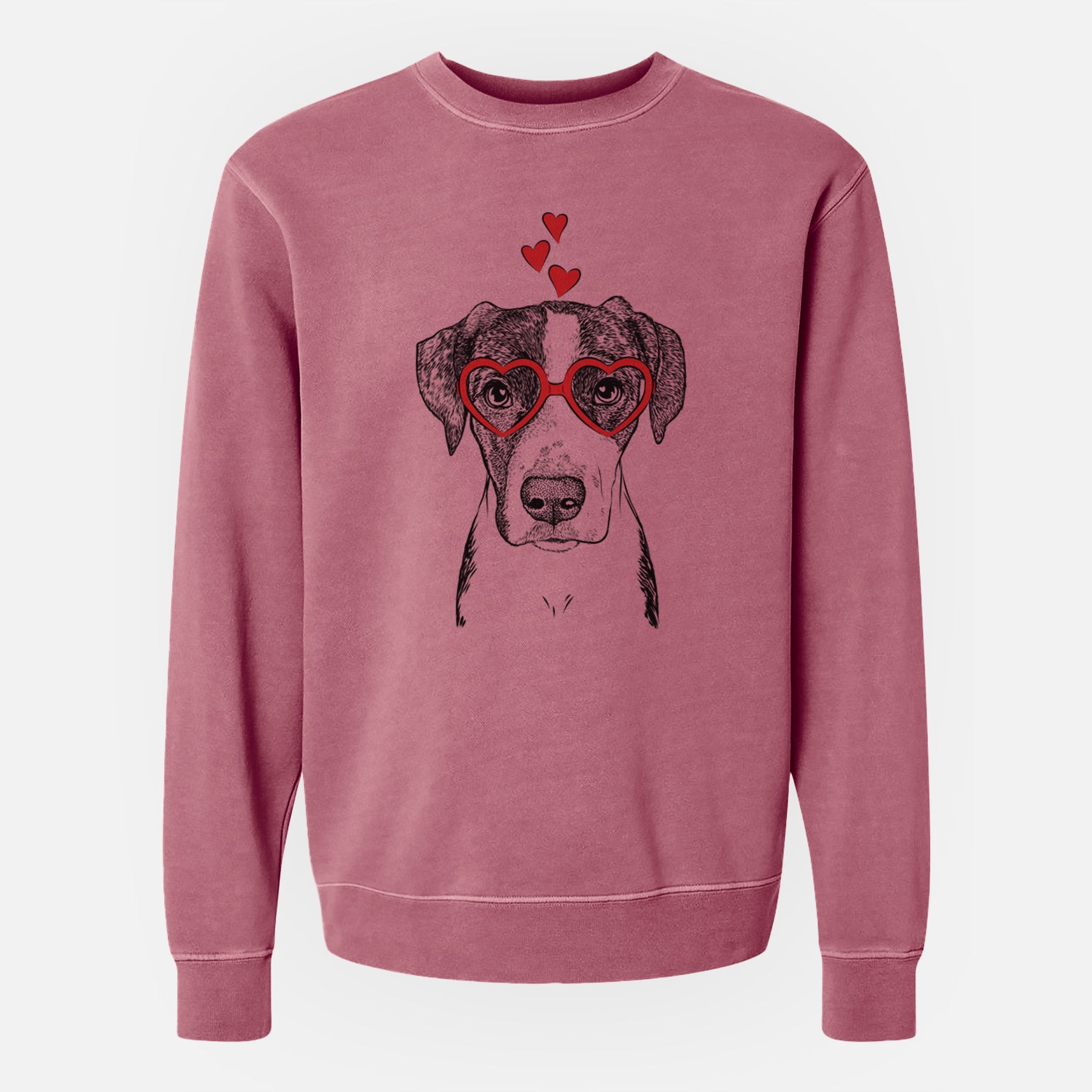 Valentine Milo the Mixed Breed - Unisex Pigment Dyed Crew Sweatshirt