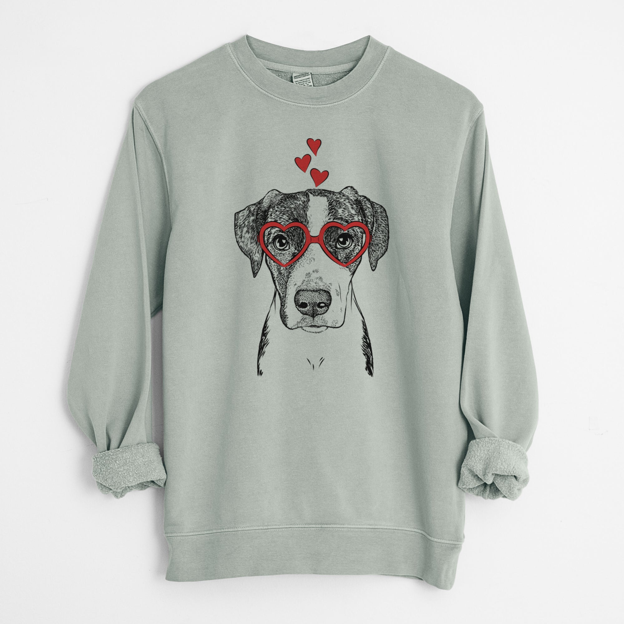 Valentine Milo the Mixed Breed - Unisex Pigment Dyed Crew Sweatshirt