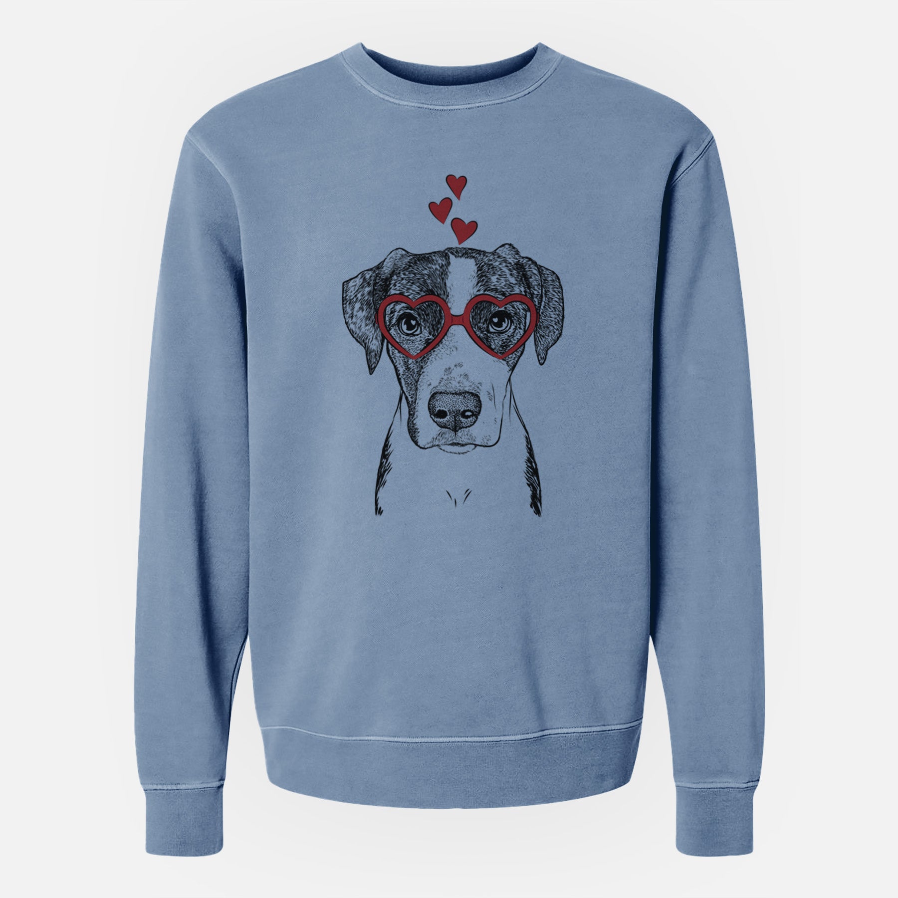 Valentine Milo the Mixed Breed - Unisex Pigment Dyed Crew Sweatshirt