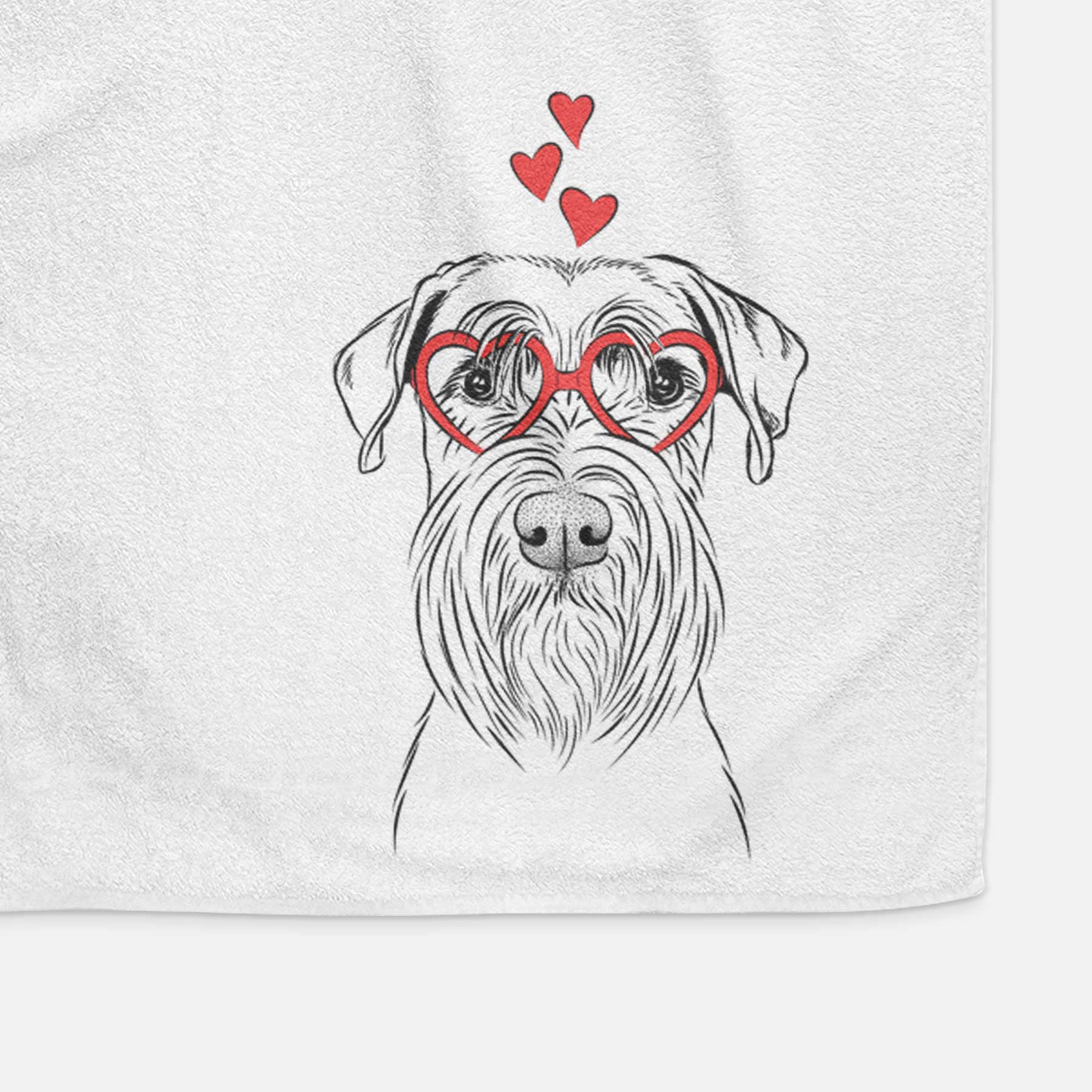 Milton the Schnauzer Decorative Hand Towel