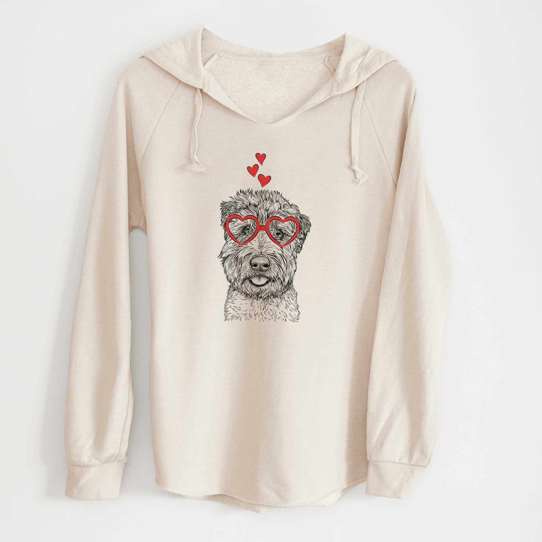 Valentine Milton the Soft Coated Wheaten Terrier - Cali Wave Hooded Sweatshirt