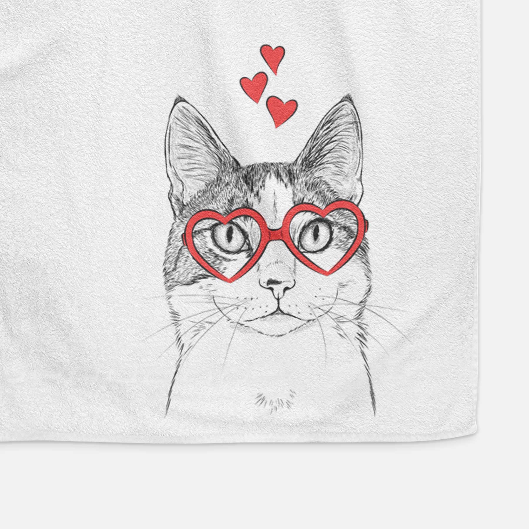 Mini Griffin the Domestic Shorthair Cat Decorative Hand Towel