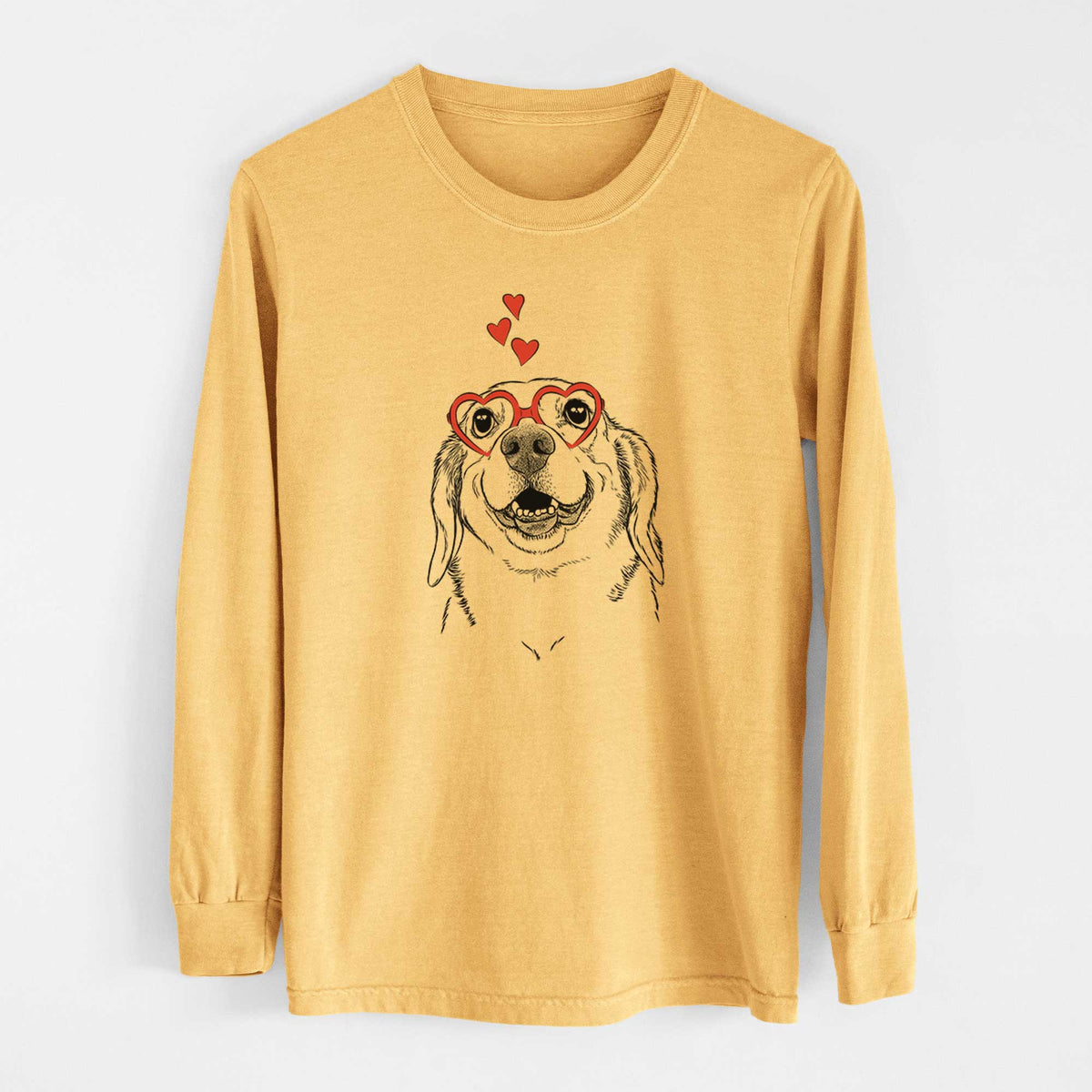Valentine Minnie the Corgle - Heavyweight 100% Cotton Long Sleeve